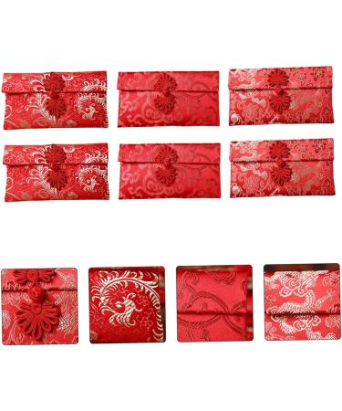 Ciieeo 12 Pcs Buckle Fabric Red Envelope Wedding Gift Wrap Bag Envelopes Chinese Year Money Bag Spring Festival Chinese Hong Bao Chinese Knot Red Envelope Money Packet Currency Pocket - Buy Online on GoSupps.com