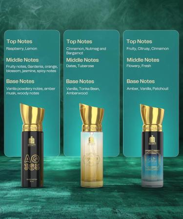 Legendary Perfume Gift Set for Men & Women | Long-Lasting Eau de Parfum | Fruity Arabic & French Blend | Gift Hamper for Him & Her | Combo Pack (3 x 20ML) - Buy Online on GoSupps.com
