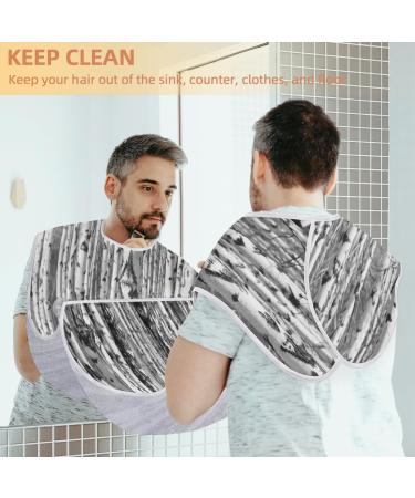 Shark Pattern Beard Bib for Men | Waterproof Hair Catcher & Grooming Cloth - International Shipping Available - Buy Online on GoSupps.com