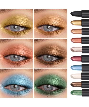Buy Dual-Ended Pearly Eyeshadow Sticks Set - 6 Waterproof Colors for Brilliant Eye Makeup - Perfect Gift for Women & Girls - Buy Online on GoSupps.com