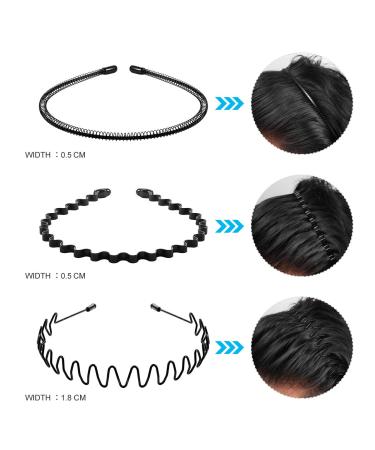 Lurrose 6Pcs Unisex Wavy Headband Metal Hair Hoop - Stylish Hair Accessories for Women and Men - Buy Online on GoSupps.com