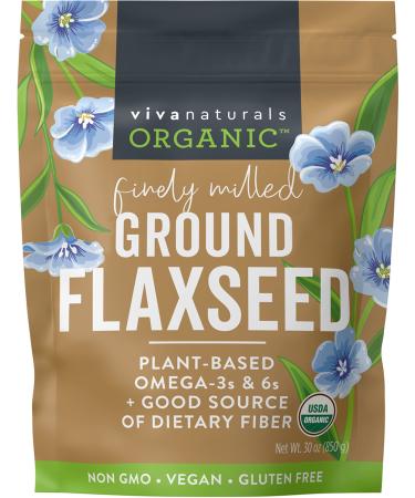Viva Naturals Organic Ground Flax Seed - 30 oz