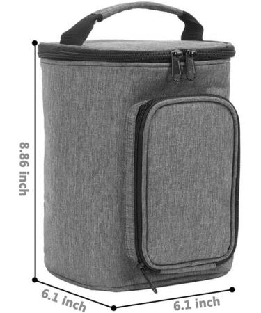 Perfk Portable Organizer for Oral Blinds & Water Fin Storage - Travel & Home Cosmetic Bag - Strong & Stable Handle - Gray - Buy Online on GoSupps.com