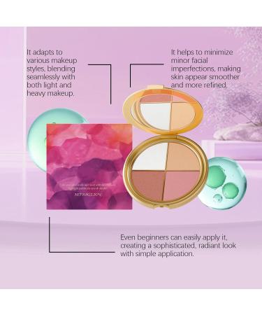 Palette Illuminatrice Yeux Et Joues - Fards Paupi res Et Enlumineurs 4-en-1 Blush Soyeux Et Facile Estomper Poudre Contour clat Naturel Pour Joues Et Yeux (2pcs) - Buy Online on GoSupps.com
