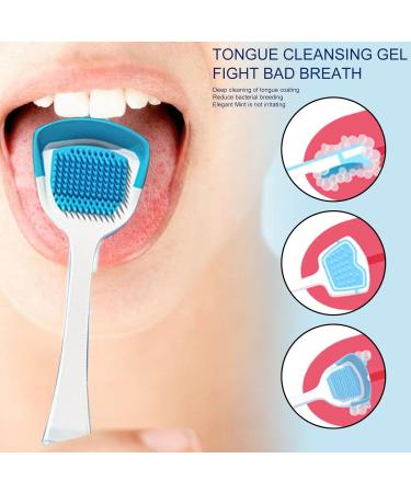 Tongue Cleaning Kit - Oral Care Gel & Brush for Breath Freshness | 2 Sets to Combat Oral Thrush & Remove Tongue Coating - Buy Online on GoSupps.com