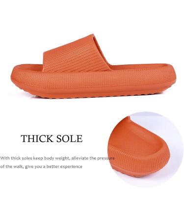 Monerffi Women's Vintage Outdoor Sandals | Anti-Slip Beach Slippers | Lightweight Open Toe Platform | Size 44/45 EU - Orange - Buy Online on GoSupps.com