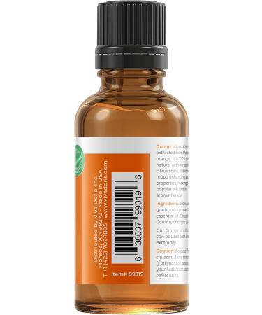 Viva Doria 100% Pure Sweet Orange Essential Oil - Food Grade Undiluted 30 mL (1 Fl Oz) - Premium USA Orange Oil for Aromatherapy & Cooking - Buy Online on GoSupps.com