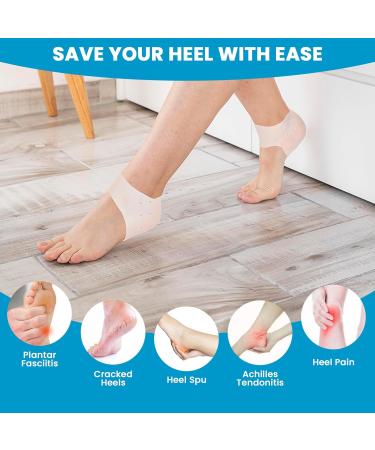 3 Pairs Silicone Heel Protectors with Aloe Vera - Sumiwish Gel Heel Pads for Cracked Heels Plantar Fasciitis & Achilles Tendonitis - Comfortable Relief for Men & Women - Buy Online on GoSupps.com