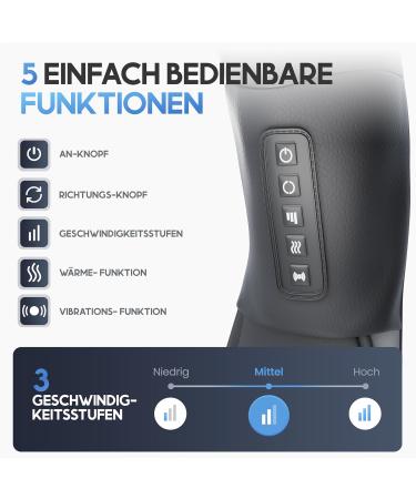 Heroic Massage Device - 4D Shiatsu Neck & Shoulder Massager with Heat | Deep Tissue Relief for Back Legs & Feet - Black & Gray - Buy Online on GoSupps.com