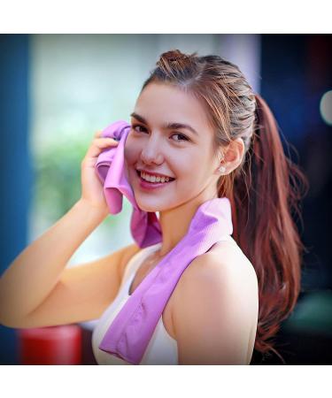 Rose Pink Cooling Towel for Neck & Face - 15.7 x 43.3 inches | Quick Dry Sweat Towel for Hot Weather, Gym, Fitness, Camping & Yoga - Buy Online on GoSupps.com