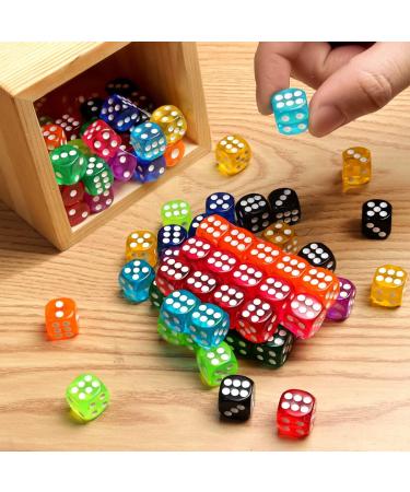 50 Pieces 14mm Colored 6 Sided Dice for Board Games and Math Learning - Bulk Dice for Classroom - Buy Online on GoSupps.com