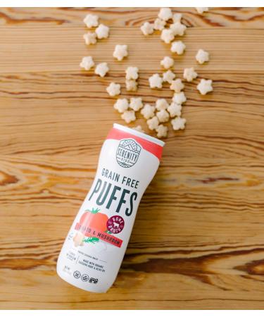 Serenity Kids Grain Free Puffs - Tomato & Mushroom 1.5 oz | Healthy Snack for Kids - Buy Online on GoSupps.com