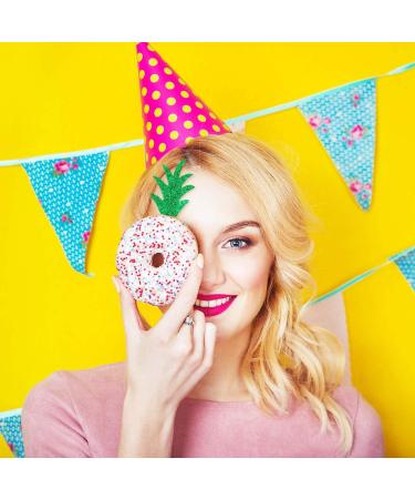 48 Pieces Pineapple Cupcake Toppers Glitter Cake Picks Donut Decor Topper for Summer Hawaii Party - Buy Online on GoSupps.com