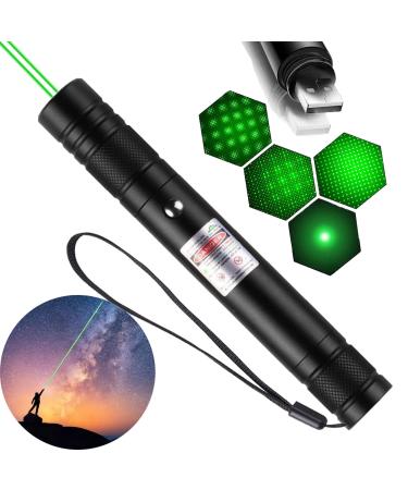 Long Range Green Laser Pointer High Power, Laser Pointer, USB Laser Pointer Rechargeable, 2000m Green Laser Pointer for Camping and Hiking
