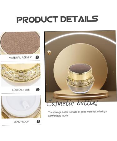 MAGICLULU Cream Bottle Refillable Face Cream Container Hair Elastics with Flowers Plastic Container with Lid Containers for Beads Plastic Vials Hand Soap Bottle Travel Pp Sample Holder Glass 6X5.5X5.5CM Golden - Buy Online on GoSupps.com