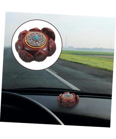 Tovinanna Mini Lotus Flower Wood Carving - Hand Exercise Plate & Feng Shui Vintage D cor - Sandalwood Sculpture for Home & Office - Buy Online on GoSupps.com