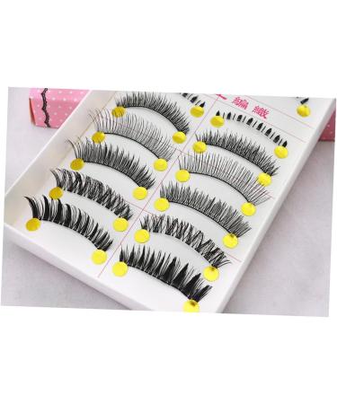 minkissy 10 Pairs Fake Eyelash Cross Eyelashes Fake Lashes Transparent Stalk False Eyelashes Handmade False Eyelashes Nude Makeup False Eyelashes Fake Eyelashes Black Japanese False Eyelash - Buy Online on GoSupps.com