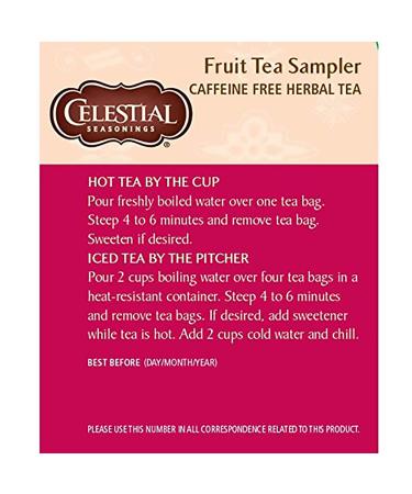 Celestial Seasonings Fruit Tea Sampler - 18 Bags (2 Boxes) - Buy Online on GoSupps.com