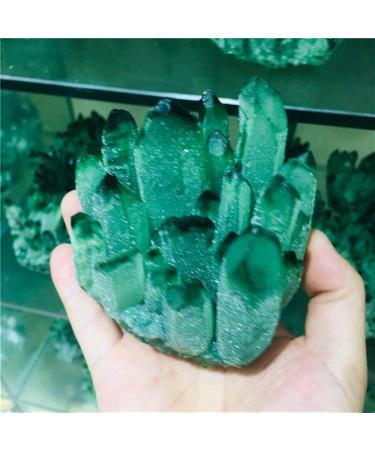 300-700g Natural Green Ghost Quartz Crystal Cluster Crystal raw Material Gemstone Samples for Home and Office Decoration Crystal Stone Natural Luster (Size : 400-490g) - Buy Online on GoSupps.com