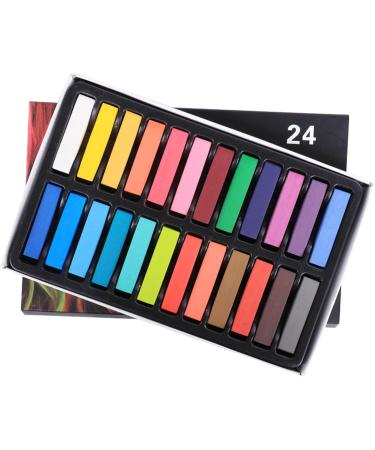 Hair Chalk 24 Colors Temporary Hair Dye Safe Hair Chalk for Kids Washable Temporary Hair Colour Pen Colorful Gifts Kids & Adults Halloween Carnival Cosplay Party - Buy Online on GoSupps.com