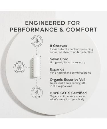 Grace & Green Organic Non-Applicator Super Plus Tampons - 45 Count | Made with Organic Cotton | Plastic-Free - Buy Online on GoSupps.com