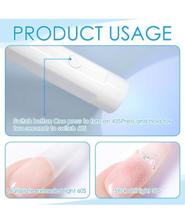 LED UV Nail Lamps for Gel Nails Handheld Nail Dryer Curing Lamp Strip Type UV Light for Gel Polishes with USB Plug Automatic Smart Sensor Faster Nail Light for Fingernails & Toenails (White) - Buy Online on GoSupps.com