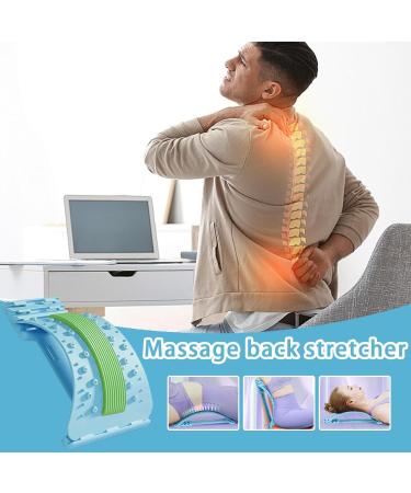 Back Arch Stretcher Lumbar Stretcher Ergonomic Massage Traction Board Nonslip 3 Levels Adjustable for Muscle Relaxation Men Women Athletes Blue - Buy Online on GoSupps.com