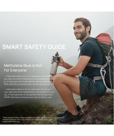 Methylene Blue Capsules (USP Grade) Maximum Absorption Formula | 60 High-Potency Capsules | Anti-Aging Energy & Cognitive Support - Buy Online on GoSupps.com