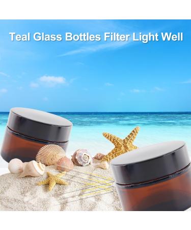 Tokseo 12 Pack Amber Glass Containers - 30ml Empty Bottles for Creams Lotions Essential Oils - Ideal for Cosmetics Storage - Buy Online on GoSupps.com