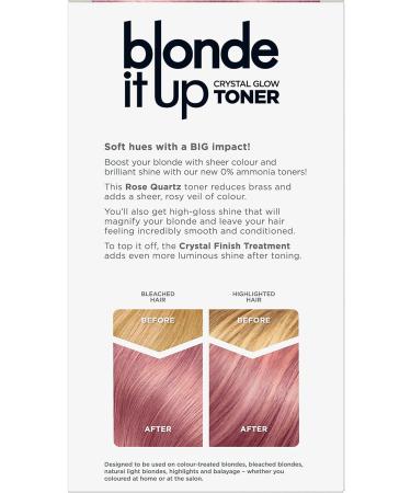 Clairol Blonde It Up Crystal Glow Toner Kit - Rose Quartz Rose Quartz 135 ml (Pack of 1) - Buy Online on GoSupps.com