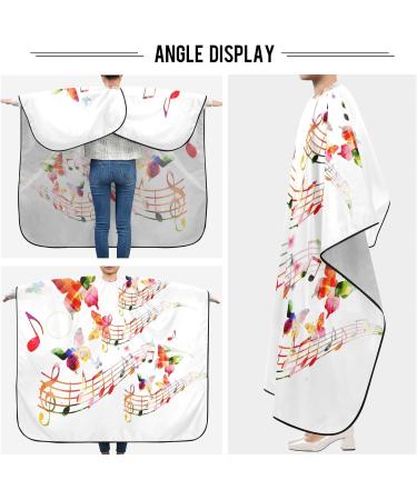Shop Waterproof Barber Cape - Musical & Butterfly Print Hair Cutting Bib for Men & Women - Buy Online on GoSupps.com