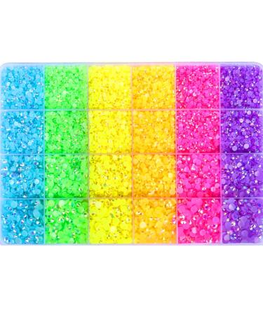 LIUDAMAI 33000PCS Jelly AB Resin Rhinestones - 3/4/5mm Flatback Crystals for DIY Decoration - Bulk Rhinestones for Nail Art - Buy Online on GoSupps.com