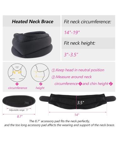 Neck Heating Pad for Pain Relief | USB Powered Soft Cervical Collar & Adjustable Temperature Neck Wrap - Buy Online on GoSupps.com