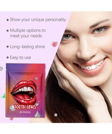 Rhinestone Stickers for Teeth - Gemstone Stickers for Teeth | Multifunctional Teeth Supplies Decorative Daily Teeth Decor for Shopping Dating - Buy Online on GoSupps.com
