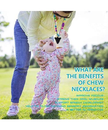 3-Piece Shark Tooth Chewing Necklace Set for Kids | Organic Silicone Autism Sensory Bite Ring Toys (Black White Blue) - Buy Online on GoSupps.com