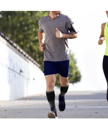 Calf Compression Bandage for Running & Cycling - Warm Leg Cuffs for Men | Footless Socks for Shin Splints & Varicose Veins | Winter Gifts - Aibyks Schwarz L - Buy Online on GoSupps.com