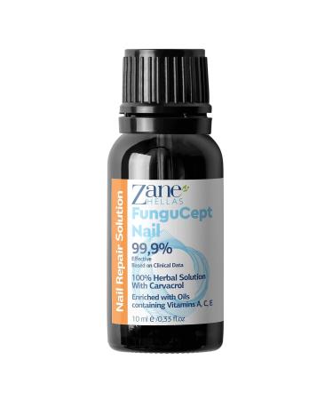 Zane Hellas Fungucept Nail Repair Solution - Natural Oregano Oil Treatment for Healthy Nails | 0.33 OZ (10 ml) | Best for Decolorized & Thick Nails - Buy Online on GoSupps.com
