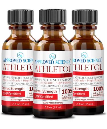 Approved Science Athletol - Rapid Athlete's Foot Relief with Undecylenic Acid & Tea Tree Oil - Vegan Formula - 0.5 Fl. Oz - Buy Online on GoSupps.com