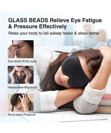 HUIBENYOU 3D Eye Covers for Sleeping - 2pcs Black Sleep Mask for Insomnia, Lunch Breaks & Anytime Rest - Soft, Comfortable & Completely Blindfolded - Buy Online on GoSupps.com