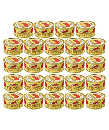 Red Feather Canned Butter. Gourmet Grass Fed Butter from New Zealand. Great for Hurricane Preparedness, Emergency Survival Food Kits. Bundled w/Safecastle Guide (24 Cans) Butter 12 Ounce (Pack of 24)