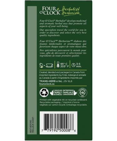 Four O'Clock Herbalist Calm Dormiphen Herbal Tea Non-Gmo Kosher Gluten-Free 6 Pack of 20 Teabags - Buy Online on GoSupps.com