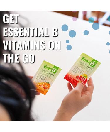 Ener-B+ Sugar Free Multivitamin Drink Mix - Instant Vitamin Packets Electrolyte Powder Sticks Hydration Booster Vitamin B Supplement Liquid for Men and Women - Orange 30 Count - Buy Online on GoSupps.com