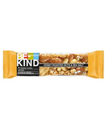Buy Bekind Gluten-Free Snack Bars - Honey Roasted Nuts & Sea Salt | High Fiber No Artificial Additives | 12 x 40g Pack - Buy Online on GoSupps.com
