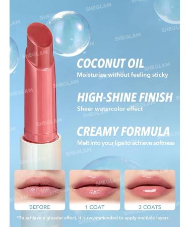 SHEGLAM PoutPerfect Moisturizing Lip Gloss - Non-Sticky Coconut Oil Lipstick in Pink Flamingo | International Shipping Available - Buy Online on GoSupps.com