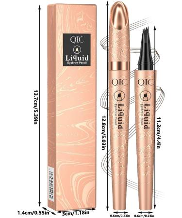 PUCHEN Liquid Eyebrow PencilStylist Smudge Resistant Liquid Brow Filler Fadeless Makeup Pen 4 Point Creates Natural Looking Precise Brow Fills in Sparse Areas 02 Dark Coffee Color - Buy Online on GoSupps.com