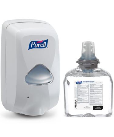 PURELL Advanced Hand Sanitizer Foam TFX Starter Kit  1-1200 mL Foam Hand Sanitizer Refill + 1 - PURELL TFX Dove Grey Touch-Free Dispenser   5392-D1