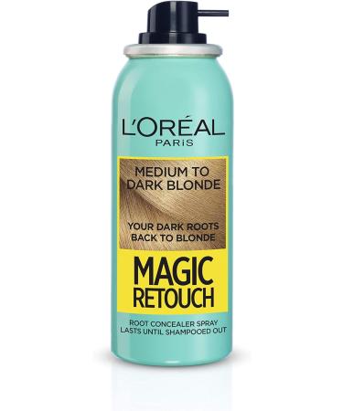 L'Or al Magic Retouch Dark Roots Instant Root Concealer Spray for Blondes with Dark Roots 75 ml Colour: Medium to Dark Blonde BLONDE 75 ml (Pack of 1) - Buy Online on GoSupps.com