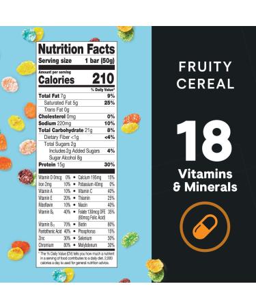ZonePerfect MACROS Fruity Cereal Bars - 5 Pack (1.76 oz each) | High Protein Snack - Buy Online on GoSupps.com