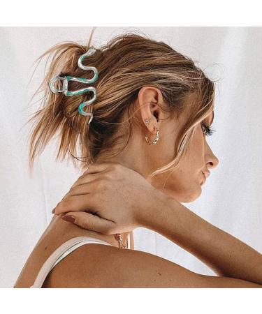 Bartosi Green Snake Hair Claw Clip - Non Slip Fashionable Gothic Hair Clamp for Women and Girls | Halloween Hair Accessory - Buy Online on GoSupps.com