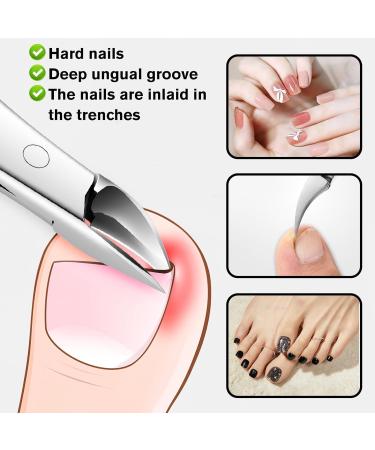 Cuticle Trimmer Professional Cuticle Nippers Rubber Coated Handle Manicure Tools Stainless Steel Cuticle Cutter for Nails (5mm) - Buy Online on GoSupps.com